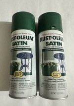 Stops Rust Satin 12-oz Rust-Oleum Smooth Protective Enamel Hunter Green 2 Lot - £17.48 GBP