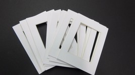 Picture Frame Mats 5x7 for 2.5x3.5 ACEO sports card WHITE SET OF 50 - £59.94 GBP