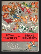 Iowa Teachers  vs Drake University NCAA Football Game Program 10/14/1950-Lath... - £94.66 GBP