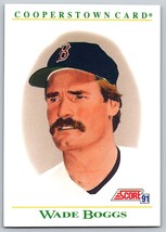 1991 Score Cooperstown Wade Boggs Boston Red Sox #B1 - £1.78 GBP