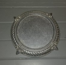 Carson Statesmetal Large Pillar Candle Plate 8.75 Inches Fleur de Lis - $12.00