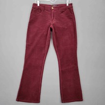 Prosperity Women Pants Size 29 Purple Corduroy Stretch Classic Midrise Baby Boot - £9.62 GBP