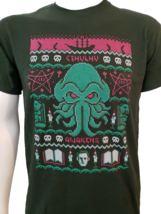 Nerd Block Cthulhu T Shirt Mens Medium Christmas Creature Green Cross St... - £14.78 GBP