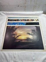 Set of 4 Vintage Plastic Laminated Placemats The Bahamas Ocean Market Scenery - £11.47 GBP