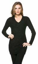 Jessica Moretti Women&#39;s Solid-Colored Knit Tunic Top Black - $43.11