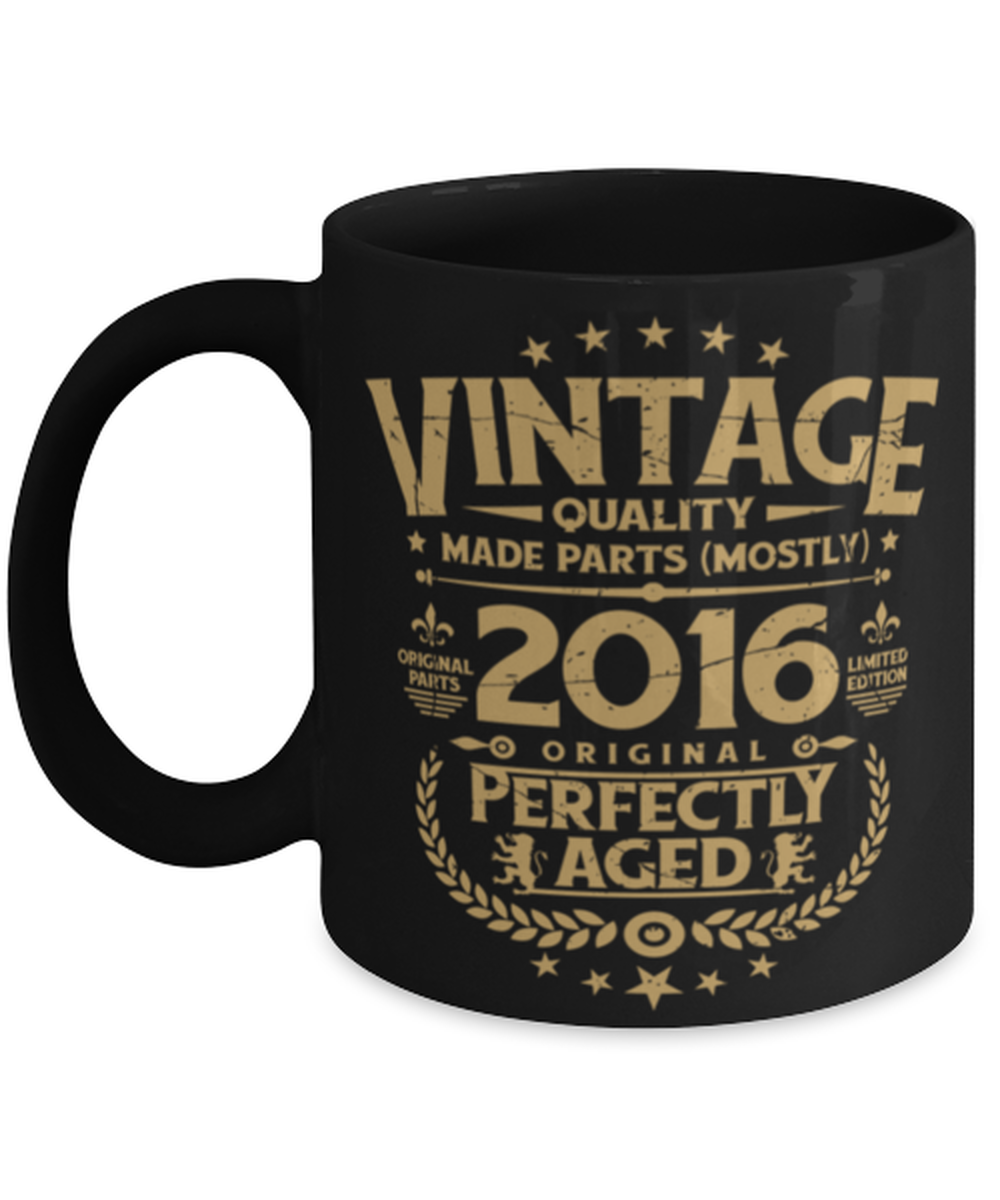 Vintage Birthday Mug Funny Coffee Mug For Him 2016 Perfectly Aged Bday Present  - £14.34 GBP