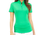 NWT Ladies IBKUL Kelly Green Short Sleeve Mock Golf Shirt sizes  L &amp; XL - £44.88 GBP