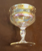West Virginia Glass Iridescent Luster Champagne/Low Sherbet MCM GOBLET S... - $19.74