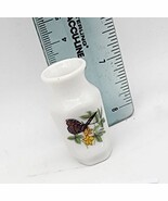 Vtg  Mini Japanese Porcelain Vase Beautiful Monarch Buttterfly  Yellow F... - $16.44 CAD