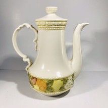 Vintage Vernon Ware Della Robbia USA Large Pitcher Coffee Pot Hand Painted 10.75 - £16.66 GBP
