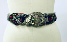 Vintage Doncaster Braided Taupe Brass Buckle Women 80s NWT SML Adjustable - $43.05