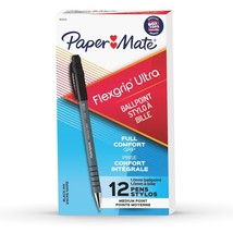 Paper Mate Flexgrip Ultra Stick Medium Point Ballpoint Pen, 12-Count - £22.72 GBP