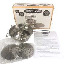 Granite-Ware Stainless Steel 2 Quart Food Mill w/Three Milling Discs - €25,86 EUR