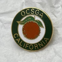 OCSGA California Orange City State Souvenir Enamel Lapel Hat Pin Pinback - £6.20 GBP