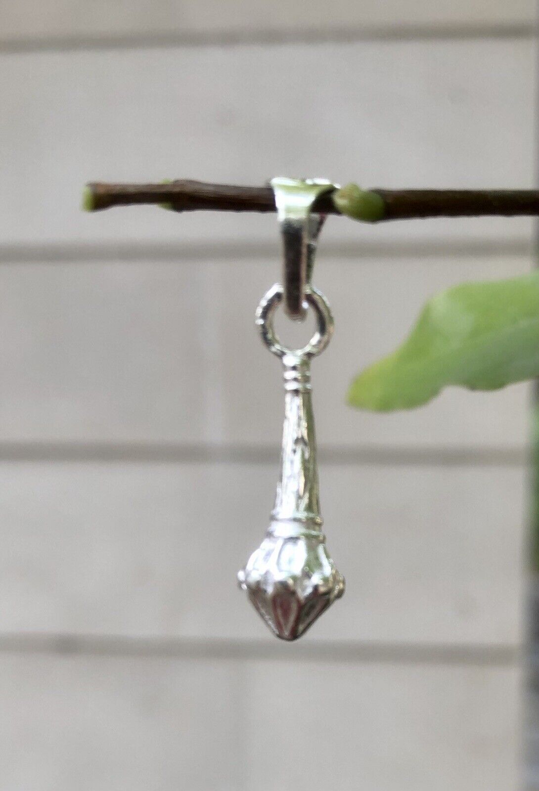 Ciondolo mazza di Lord Hanuman Gada in argento sterling 999 - Indossare,... - $15.73