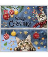 100 PCS Christmas Window Cling Sticker, Xmas Bell Ball Ornaments Cat Sno... - $9.50