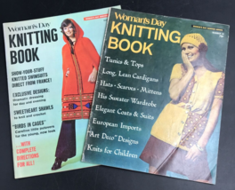 2 VTG 1970 1972 Woman&#39;s Day Knitting Books #10 &amp; #14 Crochet Tunic Tops Swimsuit - £9.53 GBP