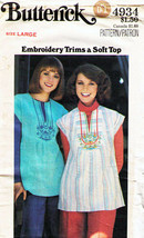 Vintage 1970&#39;s Misses&#39; SHIRT Pattern 4934-b Size Large - £9.43 GBP