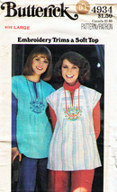 Vintage 1970&#39;s Misses&#39; SHIRT Pattern 4934-b Size Large - £8.97 GBP