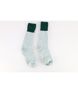 Vtg 70s Streetwear Wool Blend Knit Winter Boot Socks Heather Green Mens ... - $1,033.97 MXN