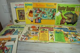 Lot of 9 Vtg Children&#39;s Songs Stories - Vinyl Records - Jungle Book, Disney - £16.85 GBP