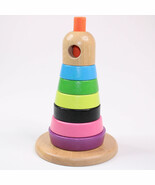IKEA MULA WOODEN MULTI-COLORED STACKER EDUCATIONAL TOY COLORFUL WOOD BLOCKS - €5,85 EUR