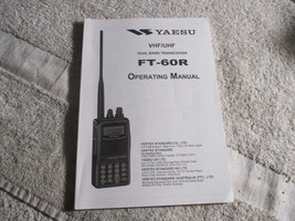 Yaesu FT-60R Dual Band Transceiver Owner&#39;s Manual original - $14.84
