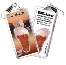 St. George, UT FootWhere® Souvenir Zipper-Pull. Made in USA - £6.28 GBP