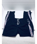 Vintage Champion Sz L Spellout Stripe Snap Off Track Pants Joggers Activ... - $21.82