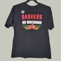Nike Mens Shirt XL On Wisconsin Orange Bowl Badgers Black Short Sleeve C... - $13.88