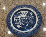 Set of 8 Blue Willow Church Hill Dinner Plates England 10 1/4&quot; - $39.59