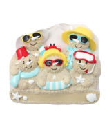 Christmas Snowmen In the Sand Family of 5 Ornament New Can Be Personalized - $14.99
