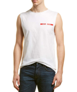 HELMUT LANG Mens Tank Top Raw Edge Muscle T Printed White Size XXS H10UM514 - £30.60 GBP