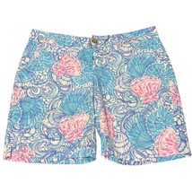 Lilly Pulitzer Womens Printed Shorts Size 14 Seashell Design Cotton Blen... - $43.20