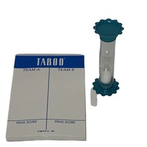 Vtg 1989 Taboo Game Score Card Pad &amp; Hour Glass Timer Replacement Parts Pieces - £4.05 GBP