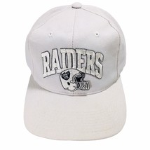 Vtg Los Angeles Raiders Youngan Snapback Hat Cap Wool Poly 80s White Spell-out - £152.60 GBP