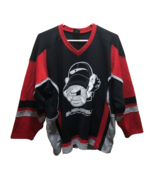 Black Biscuit Made Misconduct Black Red Vintage 90s Hockey Jersey XL - £31.32 GBP