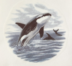 M96 - Ceramic Waterslide Vintage Decal - 1 Orca Plate Decal - 2.75&quot; - $1.25