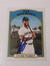 Zavier Warren Milwaukee Brewers 2021 Topps Heritage Autograph Card #6 READ DESCR - £3.87 GBP