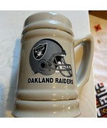 Vintage Oakland Raiders Ceramic Beer Mug Stein Football 16oz Gold Trim - $705.07 MXN