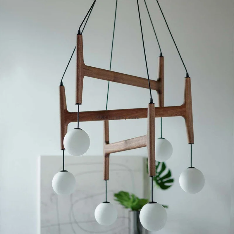 Endant light retro multi head minimalist restaurant living room chandelier led interior thumb200
