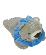 Cudlie Blue Gray Lion Mane Baby Toy Lovey Plush Stuffed Animal 10.5&quot; - $20.79