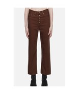 Levis Jeans Womens 26x27 Chocolate Brown Ribcage Straight Ankle Button F... - $802.15 MXN
