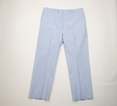 Vintage 70s Streetwear Mens 40x30 Striped Seer Sucker Bell Bottoms Pants USA - £70.04 GBP