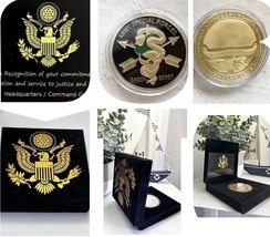 U.S. United States Army Special Forces Green Beret Gold Plated  Coin USA AMY - £21.80 GBP