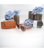 Tory Burch TY7218 Square Logo Milky Wine Pink Acrylic Metal Sunglasses NWT - $2,613.84 MXN