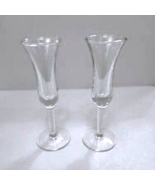 Set Of 2 Vtg Tulip Cordial Liquor Apertif Clear Shot Glasses 6&quot; - €5,89 EUR