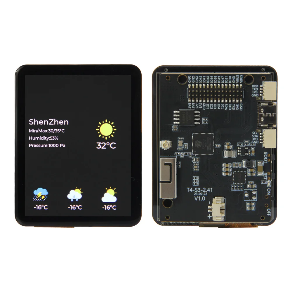Lilygo® T4-S3 ESP32-S3 2.41-inch Amoled Touch Display Development Board Rgb Scre - £69.76 GBP
