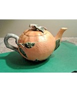 WILLIAMS SONOMA 7&quot; PUMPKIN Teapot Harvest FALL Thanksgiving Orange vine ... - €24,75 EUR