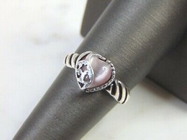 Womens Sterling Silver Fashion Heart Ring 2.4g E2126 - £19.46 GBP